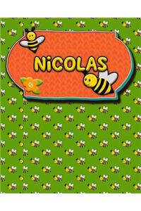 Handwriting Practice 120 Page Honey Bee Book Nicolas: Primary Grades Handwriting Book K-2