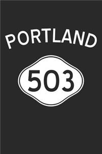Portland Notebook - Oregon Gift - Area Code Portland Journey Diary - Oregon Travel Journal