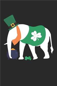 St. Patrick's Day Notebook - St. Patrick's Day Gift for Animal Lover - St. Patrick's Day Elephant Journal
