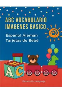 ABC Vocabulario Imagenes Basico Español Alemán Tarjetas de Bebé