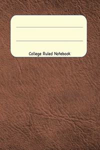 College Ruled Notebook