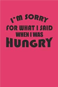 I'm Sorry for What I Said When I Was Hungry
