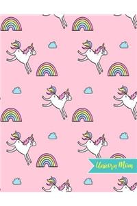 Unicorn Mom: Blank Draw and Write Journal, NotePad, Sketch Book, Diary and Illustration Notebook - Perfect Gift for Mother's Day, Birthday, Christmas for Moms, M