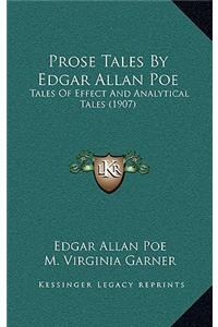 Prose Tales By Edgar Allan Poe