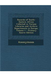 Records of South-Eastern Africa