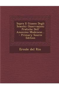 Sopra Il Giuoco Degli Scacchi