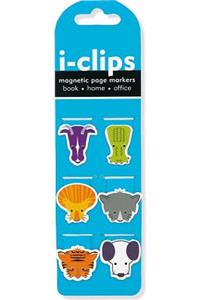 Animal I-Clips Magnetic Page Markers (Set of 6 Magnetic Bookmarks)