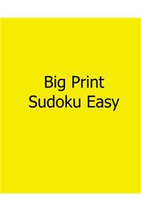 Big Print Sudoku Easy