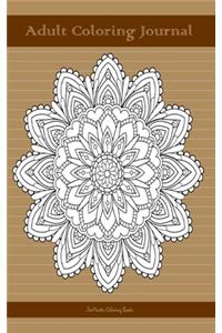 Adult Coloring Journal (brown edition)