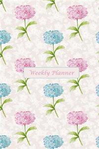 Weekly Planner: Pretty Hydrangea Watercolor Weekly Planner: Weekly Planner or Agenda for Women, Teens, Moms, Professionals