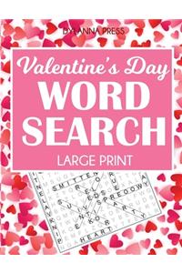 Valentine's Day Word Search Large Print