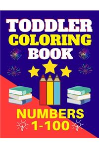 Toddler Coloring Book Numbers 1 to 100