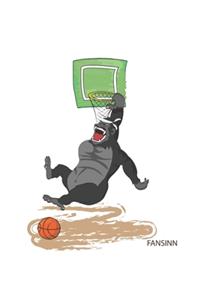 Funny Basketball Gorilla Notebook