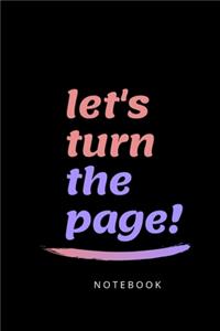Let's turn the page