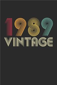 Vintage notebook paper 1989 Birthday 31th Gift