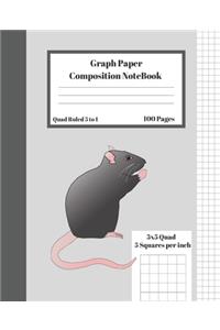 Graph Composition Notebook 5 Squares per inch 5x5 Quad Ruled 5 to 1 100 Pages