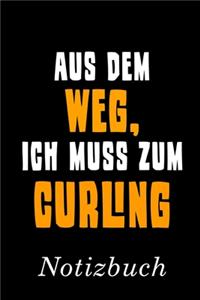 Aus Dem Weg Ich Muss Zum Curling Notizbuch