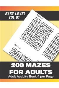 200 Mazes for Adults