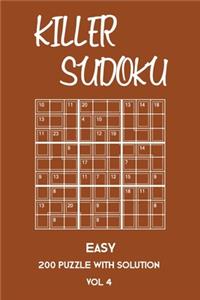 Killer Sudoku Easy 200 Puzzle With Solution Vol 4