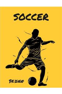 Soccer: Funny Gift Lined Notebook Soccer Journal Daily Planner Diary 8.5"x 11" Journal Blank Lined Book