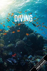 Scuba Diving Log Book Dive Diver Jourgnal Notebook Diary - Beautiful Coral Reef