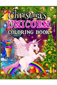 Christmas Unicorn Coloring Book