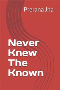 Never Knew the Known