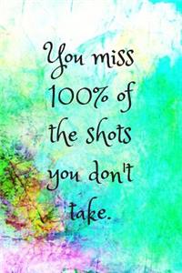 You Miss 100% of the Shots You Don't Take.