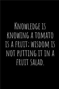 Knowledge Is Knowing a Tomato Is a Fruit; Wisdom Is Not Putting It in a Fruit Salad.