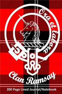 Clan Ramsay 200 Page Lined Journal/Notebook