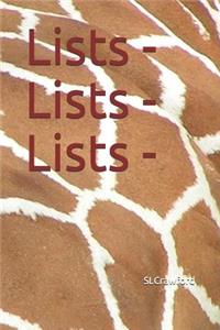 Lists! Lists! Lists!