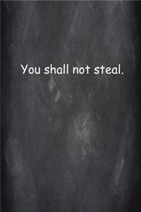 Religious Journal Modern Wording 7th Commandment Chalkboard Style