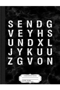 Send Nudes Hidden Message Composition Notebook