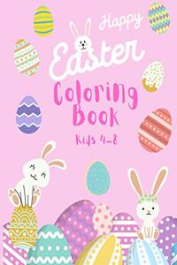 Happy Easter Coloring Book Kids 4-8