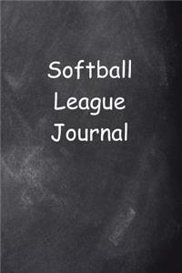 Softball League Journal Chalkboard Design