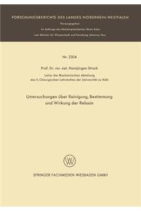 Untersuchungen über Reinigung, Bestimmung und Wirkung der Relaxin