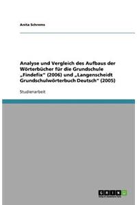 Analyse und Vergleich des Aufbaus der Wörterbücher für die Grundschule 