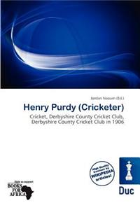 Henry Purdy (Cricketer)