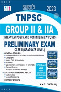 SURA`S TNPSC Group II and IIA Preliminary Exam CCSE-II (Graduate Level) General Studies Aptitude and Mental Ability Book in English 2023(Updated latest Edition)
