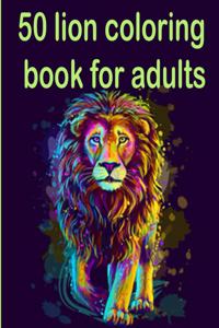 50 lion coloring book for adults