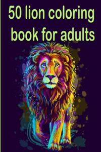 50 lion coloring book for adults