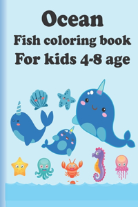 Ocean fish colouring book for kids 4-8 age