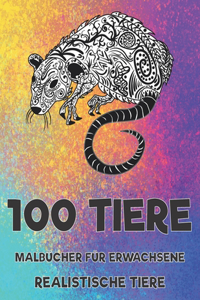 Malbücher für Erwachsene - Realistische Tiere - 100 Tiere