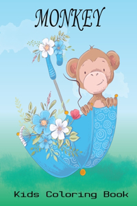 Monkey Kids Coloring Book