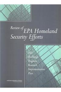 Review of EPA Homeland Security Efforts