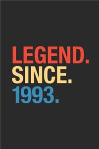 Legend Since 1993: Small Lined Notebook - Happy Birthday Gift or Happy Anniversary Gift Idea