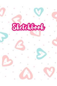 Sketchbook: Cute Drawing Note Pad and Sketch Book for Kids, Girls and Adult - Large 8.5 x 11 Matte Cover with White Interior (Perfect for Sketching, Coloring, W