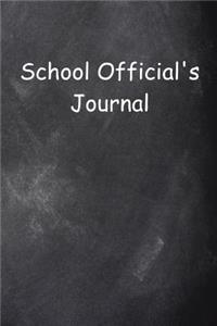 School Official's Journal Chalkboard Design Lined Journal Pages