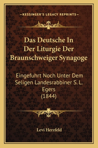 Deutsche In Der Liturgie Der Braunschweiger Synagoge