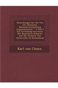 Bemerkungen Ber Die Von Der Deutschen Nationalversammlung Angenommenen 2 Und 3 Des Verfassung-Entwurfs
